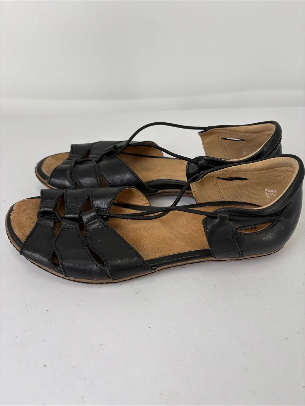 🐳 Earth Aloha Leather Open-Toe Strappy Sandals